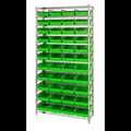 Quantum Storage Systems Shelf Bin Wire Shelving System WR12-108GN